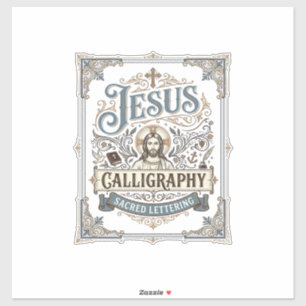 Jesus-Kalligrafie Heilige Beschriftung Jesus Kalli Aufkleber