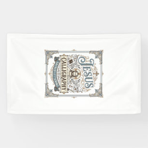 Jesus-Kalligrafie Heilige Beschriftung Jesus Kalli Banner