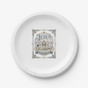 Jesus-Kalligrafie Heilige Beschriftung Jesus Kalli Pappteller
