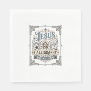 Jesus-Kalligrafie Heilige Beschriftung Jesus Kalli Serviette