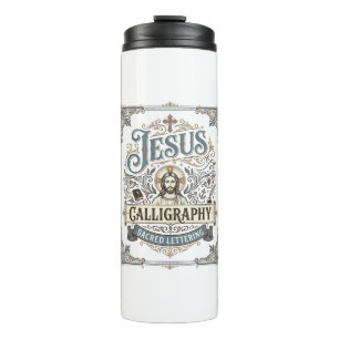 Jesus-Kalligrafie Heilige Beschriftung Jesus Kalli Thermosbecher
