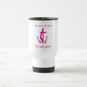 Jesus kam und er kehrt zurück reisebecher