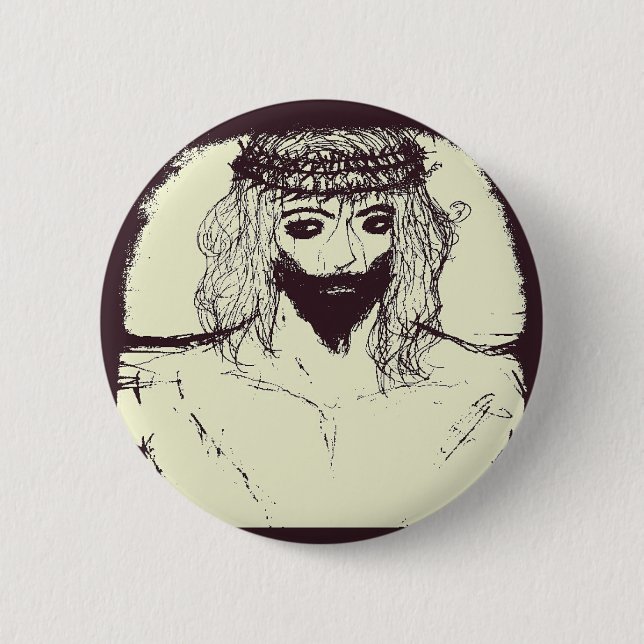 Jesus kann Gloria gerettet haben oder vielleicht n Button (Vorderseite)