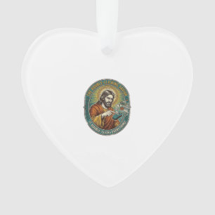 Jesus kaputte Doppelklick-Maus IT-Büro-Technik Ornament