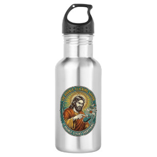 Jesus kaputte Doppelklickmaus IT Büro Tech Edelstahlflasche