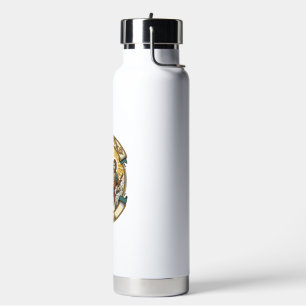 Jesus kaputter Regenschirm umgeblasen Windiger Stu Trinkflasche