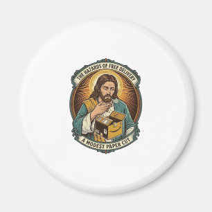 Jesus Karton Papierausschnitt Finger Schmerz Humor Magnet