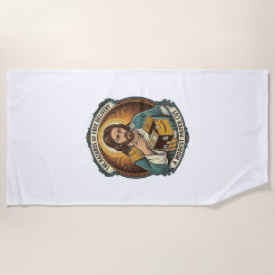 Jesus Karton Pappe Finger schneiden Schmerz Humor_ Strandtuch