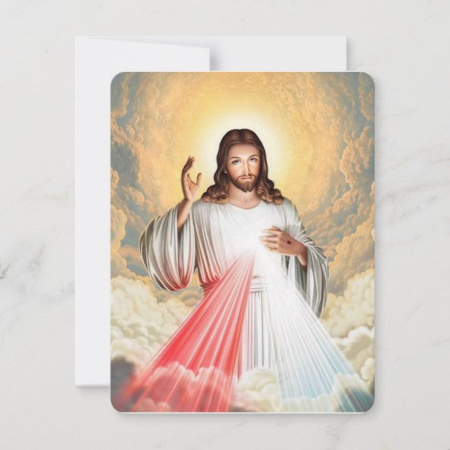 Jesus katholische Beerdigung Gedenkkarte 1 (Vorderseite)
