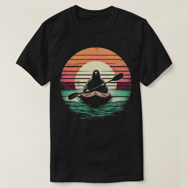 Jesus Kayaking Funny Christlich Religious Kayak Lo T-Shirt (Design vorne)