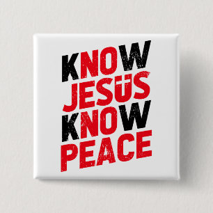 Jesus kennen Frieden Christlich III Button