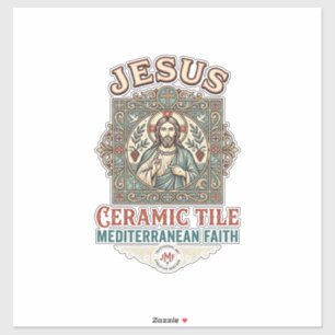 Jesus Keramikfliese Mittelmeer Glaube Jesus Keram Aufkleber