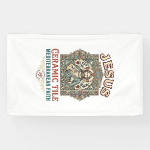 Jesus Keramikfliese Mittelmeer Glaube Jesus Keram Banner