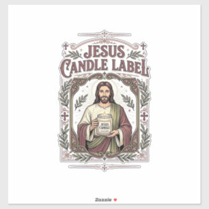 Jesus Kerzenlabel Jesus Kerze Christlicher Glaube Aufkleber