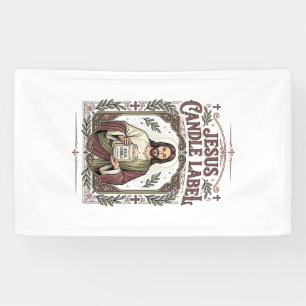 Jesus Kerzenlabel Jesus Kerze Christlicher Glaube  Banner