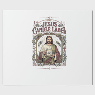 Jesus Kerzenlabel Jesus Kerze Christlicher Glaube Geschenkpapier