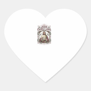 Jesus Kerzenlabel Jesus Kerze Christlicher Glaube  Herz-Aufkleber