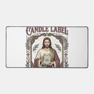 Jesus Kerzenlabel Jesus Kerze Christlicher Glaube  Schreibtischunterlage