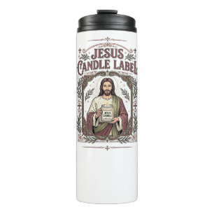 Jesus Kerzenlabel Jesus Kerze Christlicher Glaube Thermosbecher