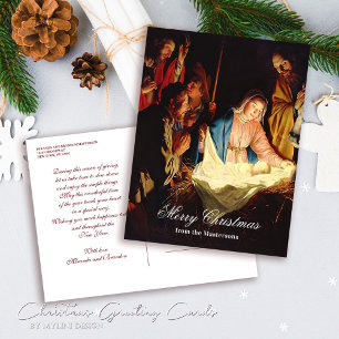 Jesus Kind mit Mary & Joseph Frohe Weihnachten