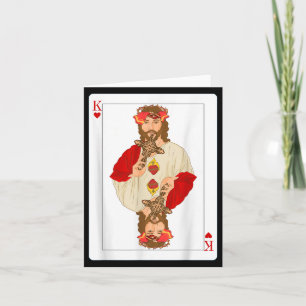 Jesus King of Hearts Card Christlicher Glaube Suiz Karte