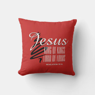 JESUS KING OF KINGS - Christliche Weihnachtsschrif Kissen