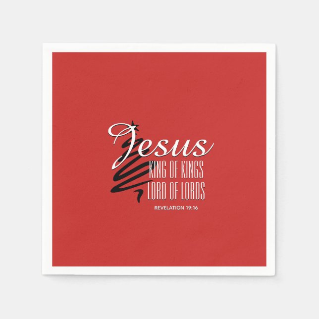 JESUS KING of KINGS Weihnachtsbuch Serviette (Vorderseite)