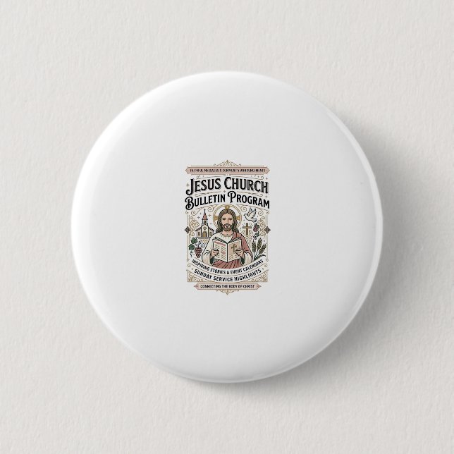 Jesus-Kirche Mitteilungsblatt Programm Jesus-Kirch Button (Vorderseite)