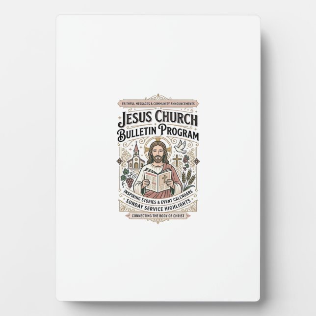 Jesus-Kirche Mitteilungsblatt Programm Jesus-Kirch Fotoplatte (Vorderseite)
