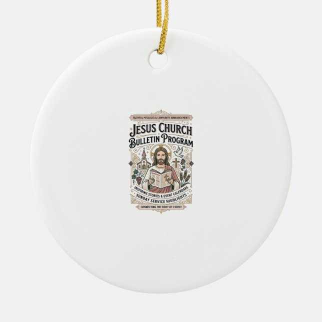 Jesus-Kirche Mitteilungsblatt Programm Jesus-Kirch Keramik Ornament (Vorne)