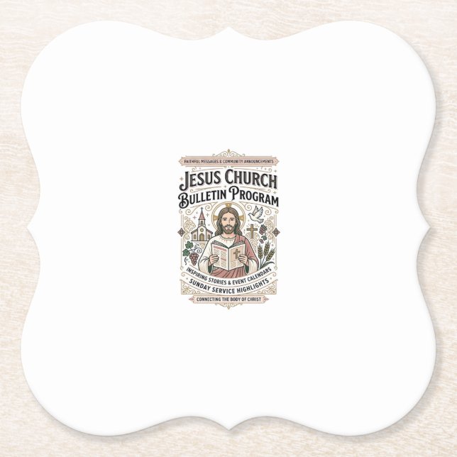 Jesus-Kirche Mitteilungsblatt Programm Jesus-Kirch Untersetzer (Vorderseite)