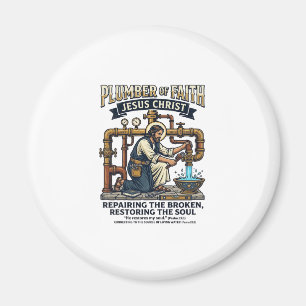 Jesus Klempner Grafik T-Shirt Christliche Kunst_1 Magnet