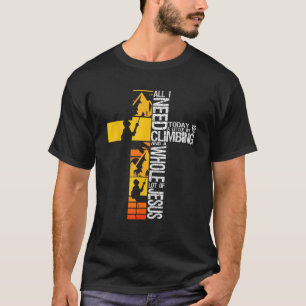 Jesus klettern ist mein Christlicher Rock Climber T-Shirt