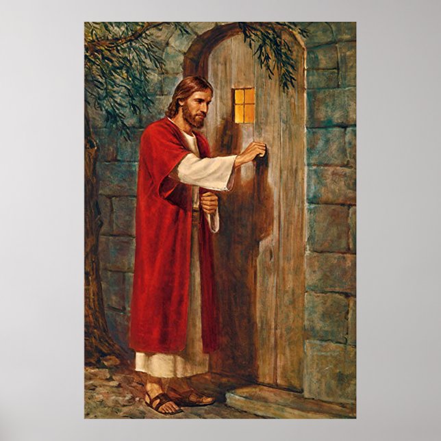 Jesus klopft an die Tür Poster (Vorne)
