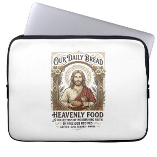 Jesus-Kochbuch-Rezeptkarte Ästhetisches Vintage-Sh Laptopschutzhülle