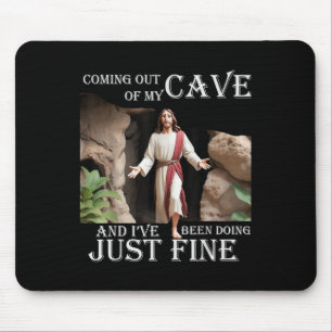 Jesus kommt aus meiner Höhle und ich habe Jus gema Mousepad