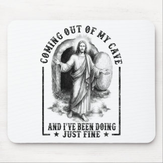 Jesus kommt aus meiner Höhle und ich habe mich ger Mousepad
