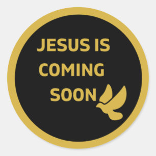 Jesus kommt bald _Goldtaube Sticker