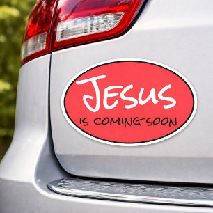 Jesus kommt bald Vinyl-Aufkleber nach Maß Aufkleber