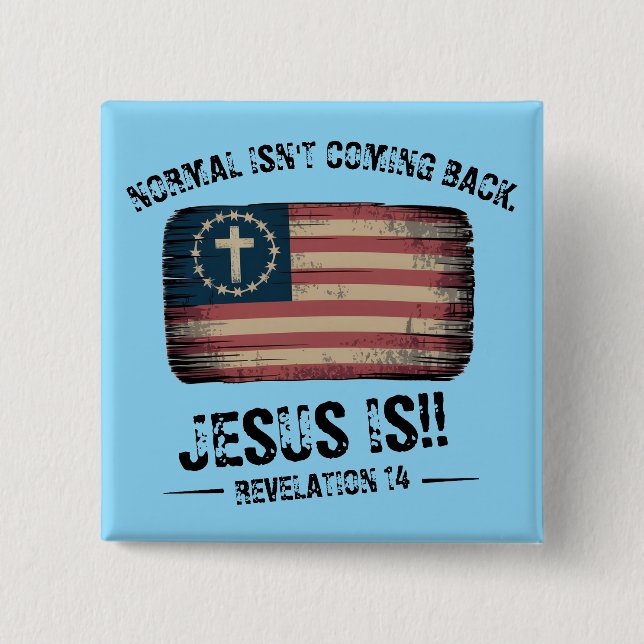 Jesus kommt zurück button (Vorderseite)