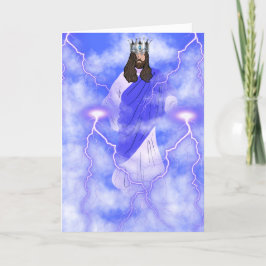 Jesus kommt zurück in den Wolken Gruß Karte