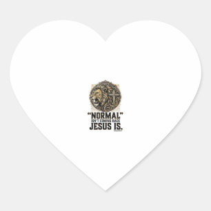 Jesus kommt zurück Löwe Kreuz Christliches T-Shirt Herz-Aufkleber