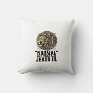 Jesus kommt zurück Löwe Kreuz Christliches T-Shirt Kissen