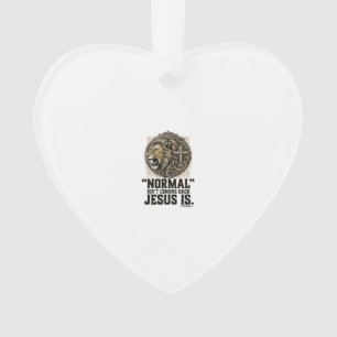 Jesus kommt zurück Löwe Kreuz Christliches T-Shirt Ornament