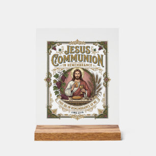 Jesus Kommunion Jesus Kommunion Christlicher Glaub Acrylschild