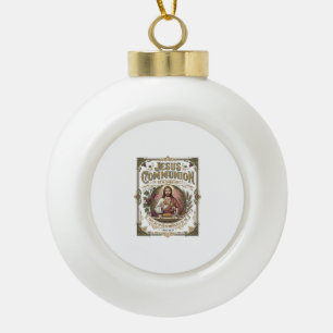 Jesus Kommunion Jesus Kommunion Christlicher Glaub Keramik Kugel-Ornament