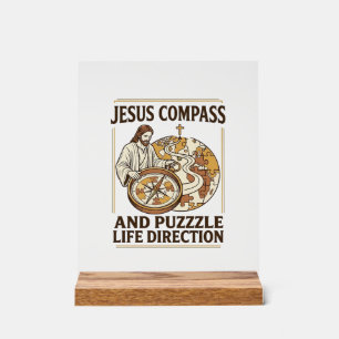 Jesus Kompass Und Puzzle Lebensrichtung Jesus Komp Acrylschild