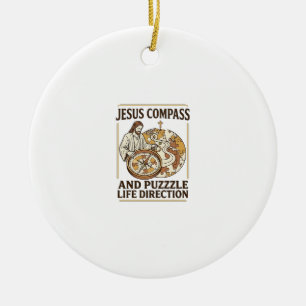 Jesus Kompass Und Puzzle Lebensrichtung Jesus Komp Keramik Ornament