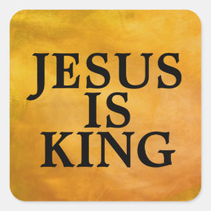 JESUS KÖNIG QUADRATISCHER AUFKLEBER