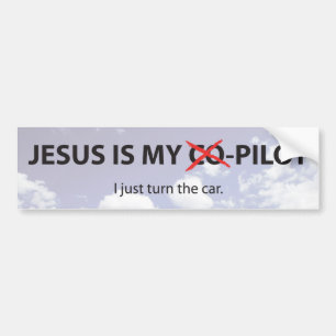 Jesus - Kopilot-Autoaufkleber Autoaufkleber